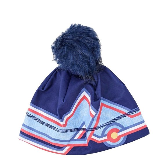 NWT Krimson Klover Mile High HAT Beanie Colorado Removable Pom Pom Blue HTF - Picture 5 of 12